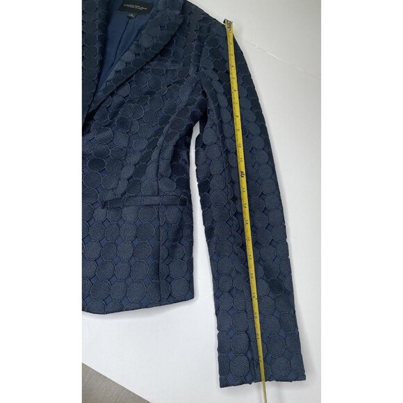 Banana Republic Classic Fit Eyelet Dot Blazer in Navy 0 XS - Picture 9 of 10